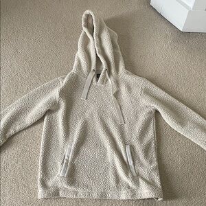 Abercrombie & Fitch Womens XS Cream Sherpa Hoodie